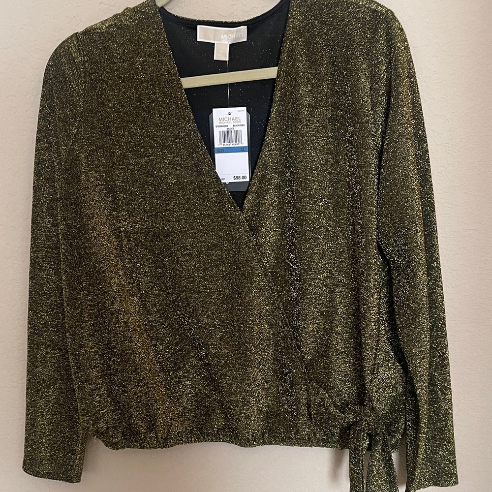 Michael Kors Gold Wrap Sweater